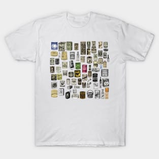 Vintage Victorian food cans collage T-Shirt